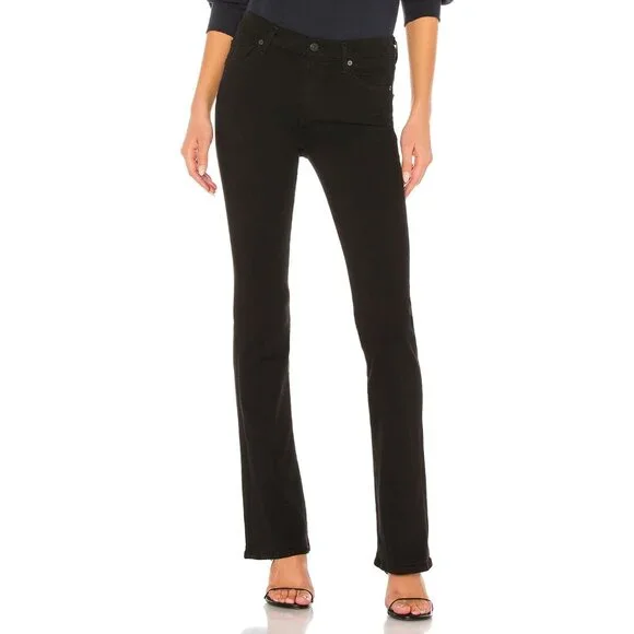 NWT Citizens of Humanity Emannuelle in Plush Black Slim Boot Bootcut Jeans 34 - Picture 6 of 8